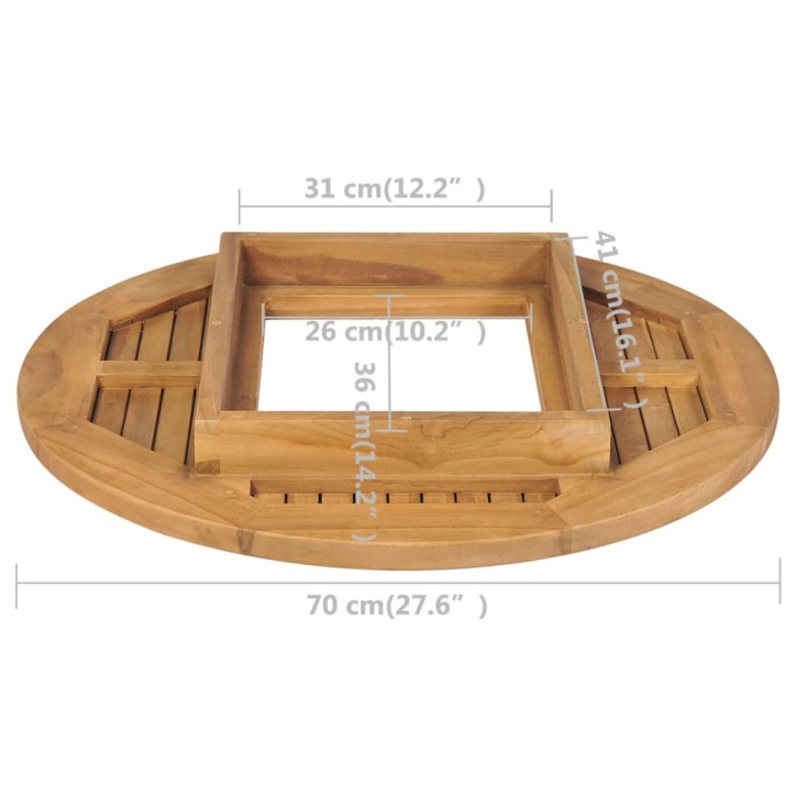 Stalviršis iš alaus dėžių, tikmedžio mediena, 70cm