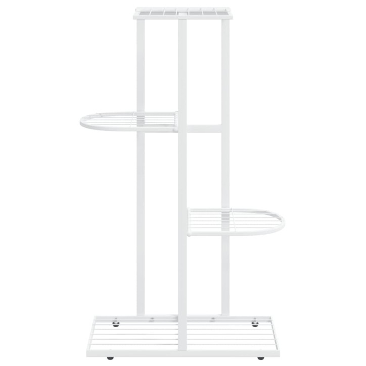 Stovas augalams, 4 lentynos, baltas, 43x22x76cm, metalas