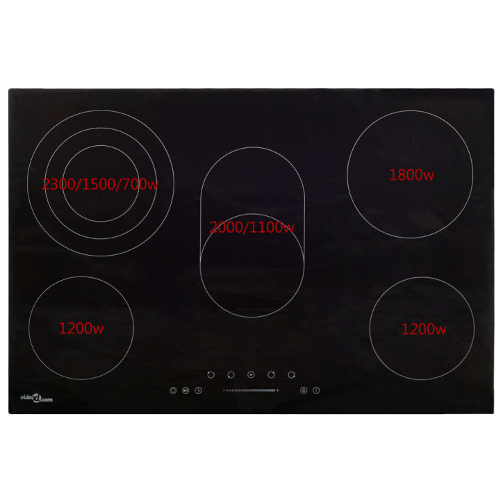 Keramikinė kaitlentė su 5 kaitvietėmis, jutiklinė, 8500W