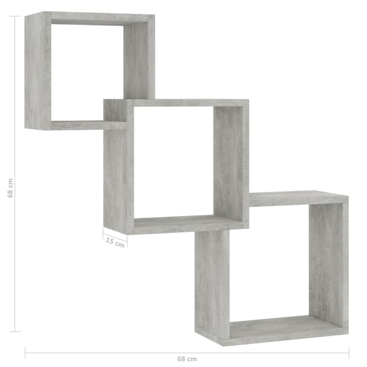 Sien. lentynos, bet. pilk. sp., 84,5x15x27cm, MDP, kubo formos