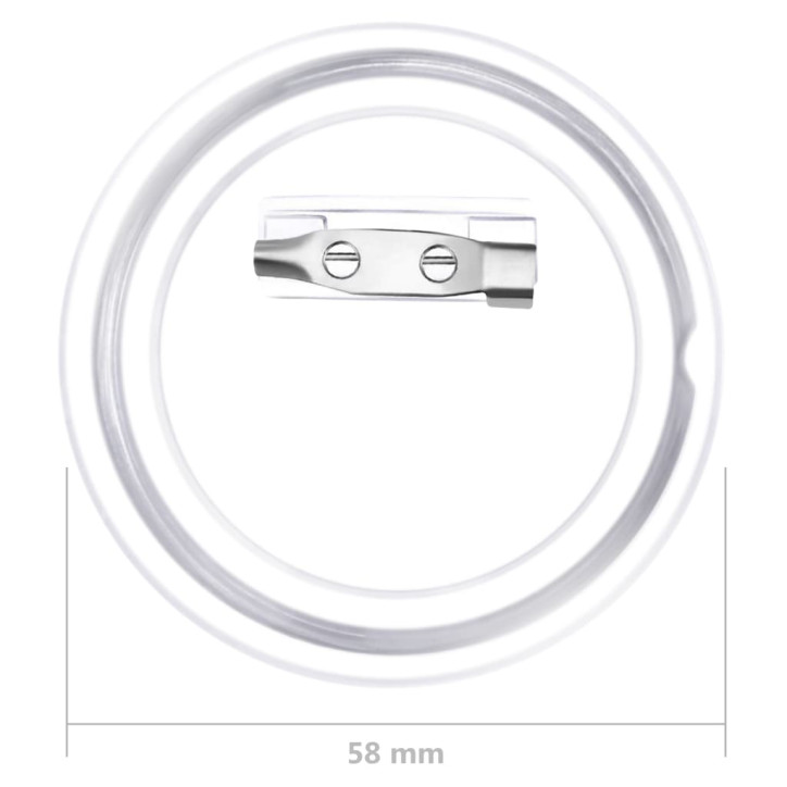 Ženkliukų rinkinys su smeigtukais, 100vnt., akrilas, 58mm