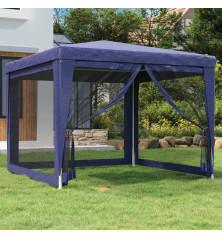 Proginė palapinė su 4 tinklinėmis sienomis, mėlyna, 3x3m, HDPE