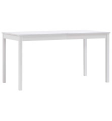 Valgomojo stalas, baltos sp., 140x70x73cm, puš. med. masyvas