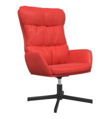 Poilsio kėdė, raudonos spalvos, dirbtinė oda