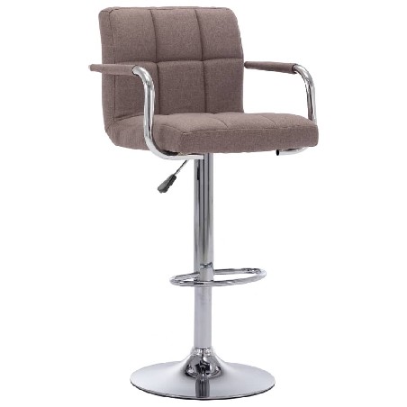 283418  Bar Stool Taupe Fabric