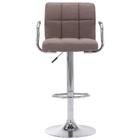 283418  Bar Stool Taupe Fabric