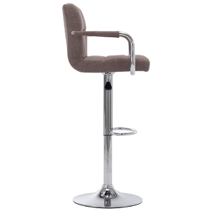 283418  Bar Stool Taupe Fabric