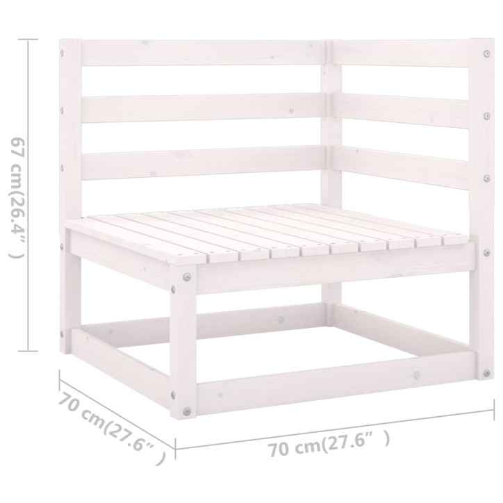 Trivietė sodo sofa su pagalvėlėmis, pušies medienos masyvas