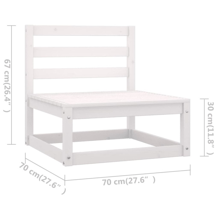 Trivietė sodo sofa su pagalvėlėmis, pušies medienos masyvas