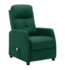 Elektrinis atlošiamas masažinis krėslas, žalias, audinys