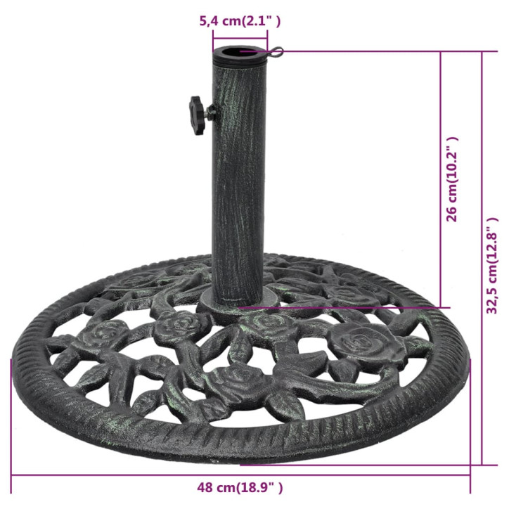 lauko skėčio pagrindas iš ketaus, 12 kg 48 cm