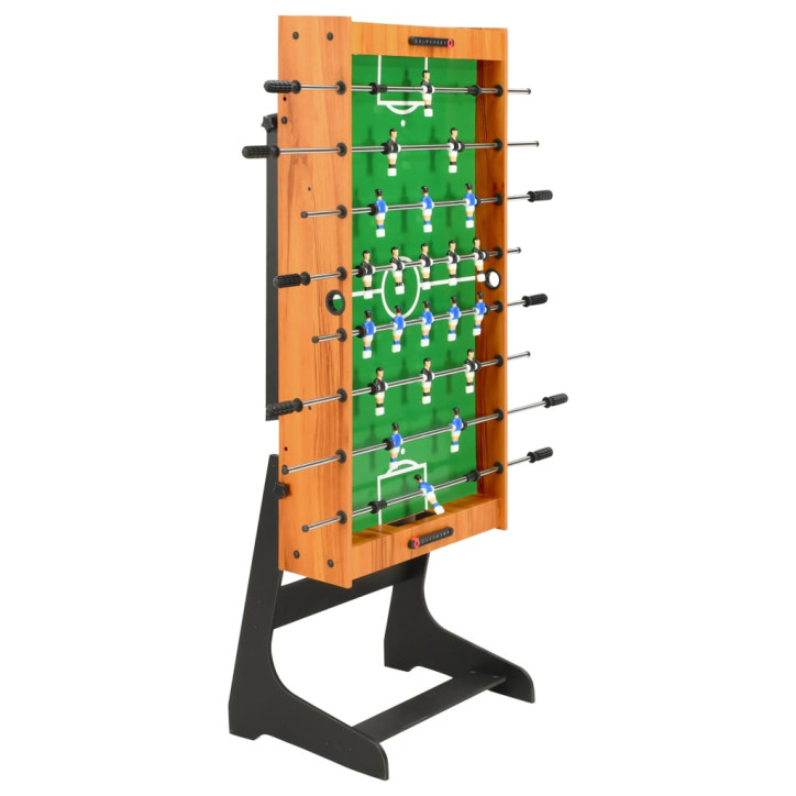 Sulankstomas stalo futbolo stalas, 121x61x80cm, šviesiai rudas