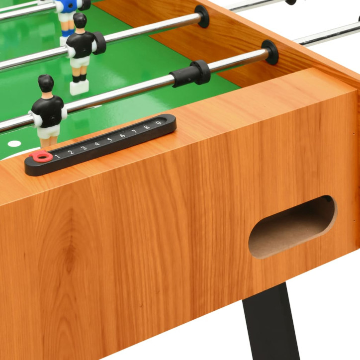 Sulankstomas stalo futbolo stalas, 121x61x80cm, šviesiai rudas