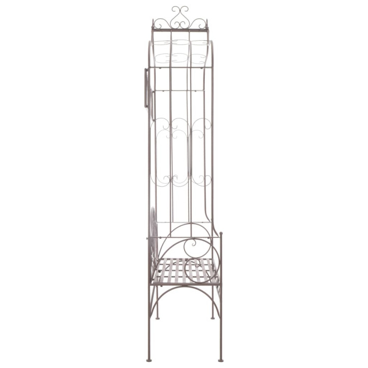 Sodo suoliukas, rudas, 122 cm, geležis, senovinio stiliaus