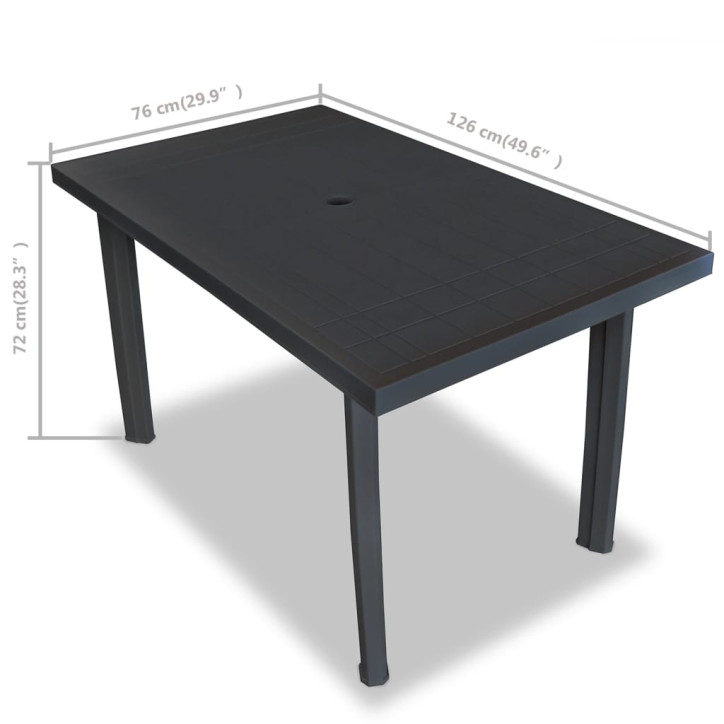 Sodo stalas, abtracito sp., 126x76x72cm, plastikas