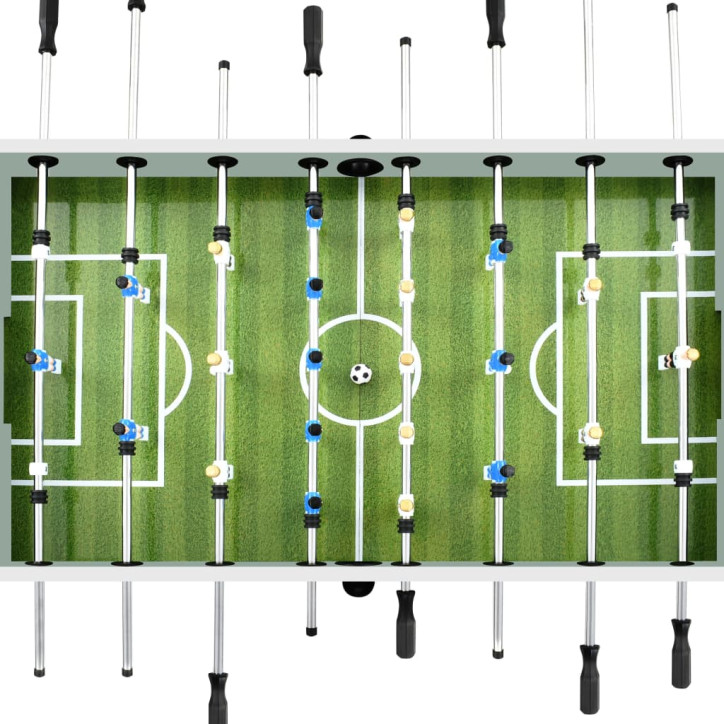 Stalo futbolo stalas, baltas, 140x74,5x87,5cm, plienas, 60kg