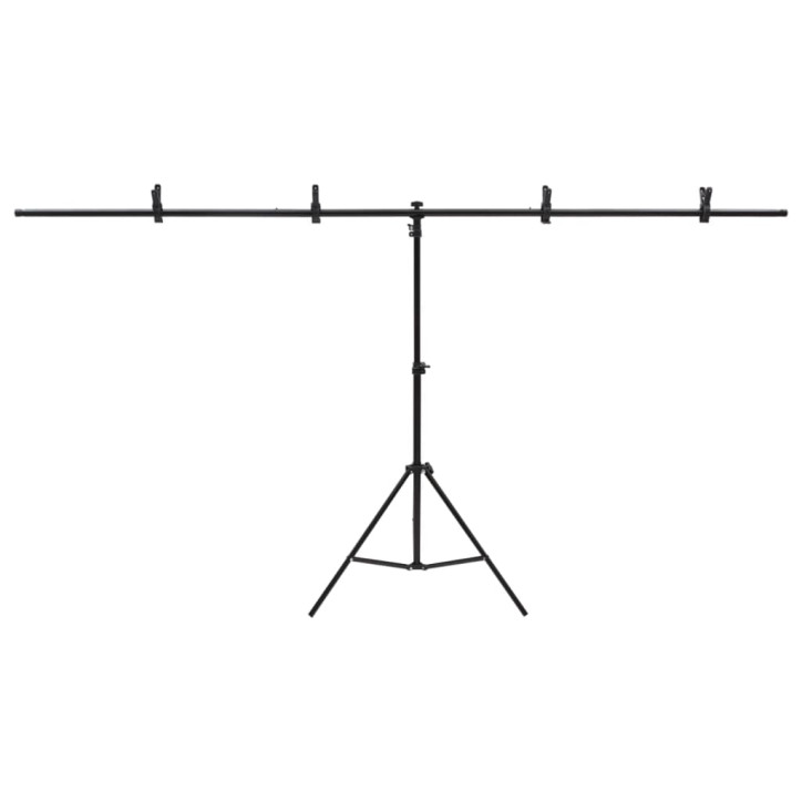 Stovas fonui, juodos spalvos, 201x60x(70–200)cm, T formos