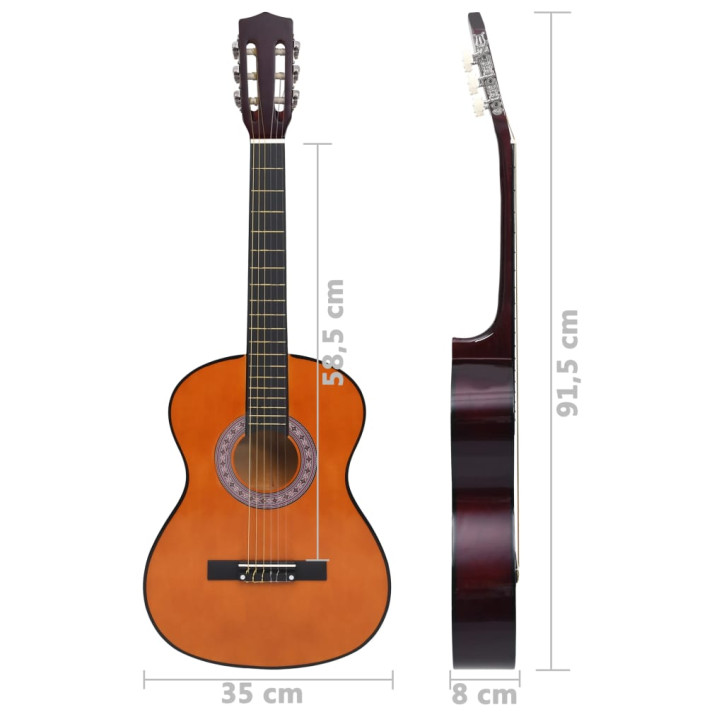 Klasikinės gitaros rinkinys vaikams, 8 dalių, 3/4 36"