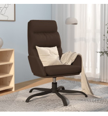 Poilsio kėdė, rudos spalvos, dirbtinė oda
