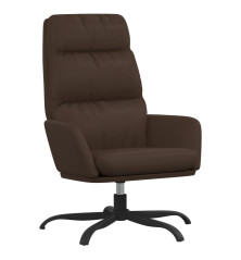 Poilsio kėdė, rudos spalvos, dirbtinė oda