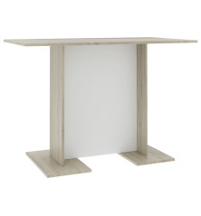 Valgomojo stalas, baltos ir sonoma ąžuolo sp., 110x60x75cm, MDP
