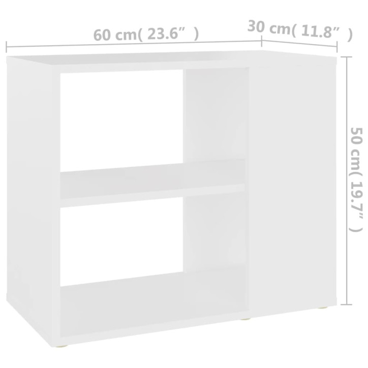 Šoninė spintelė, baltos spalvos, 60x30x50cm, MDP