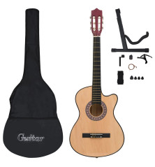 Akustinės gitaros rinkinys, 12 dalių, 38", 6 stygos