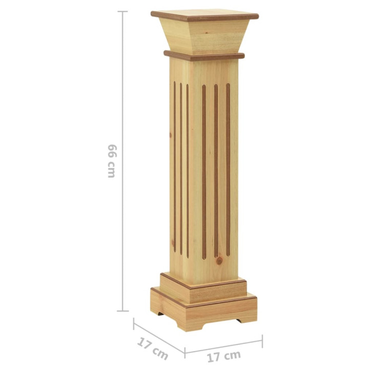 Stovas augalams-stačiakampė kolona, medienos, 17x17x66cm, MDF