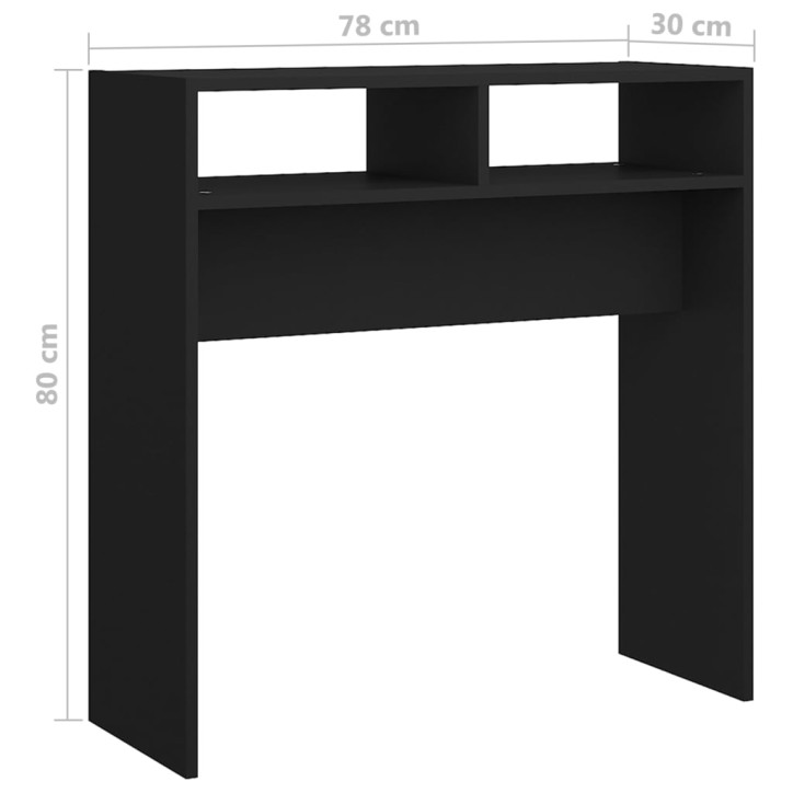 Konsolinis staliukas, juodos spalvos, 78x30x80cm, MDP