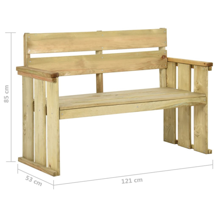 Sodo suoliukas, 121cm, impregnuota pušies mediena